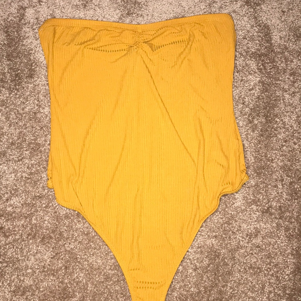 Mustard Yellow Forever 21 Bodysuit
